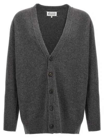 Maison Margiela Wool Cardigan Sweaters And Cardigans In Gray