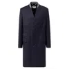 Maison Margiela Wool Cavalry Coat With Concealed Button Closure In Multi