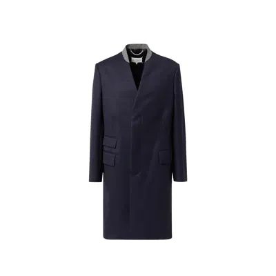 Maison Margiela Men Midnight Blue Wool Coat