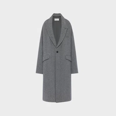 Maison Margiela Wool Coat Woman Black In Gray