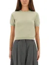 Maison Margiela Short Sleeve Knitwear Crew Neck In Multi