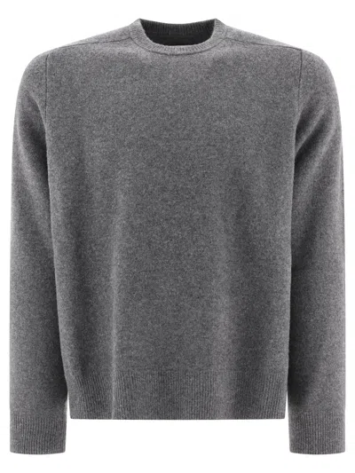 Maison Margiela Oversized Grey Sweater With Ribbed Trim In Wool Woman