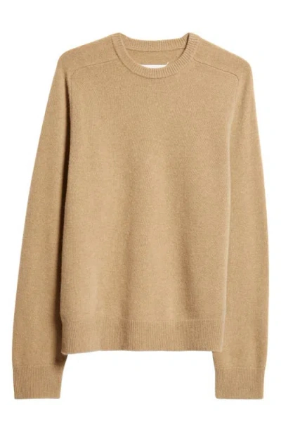 Maison Margiela Crew Neck Wool Sweater In Beige