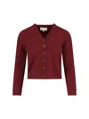 Maison Margiela Bordeaux Red Wool Cardigan In Bordeaux