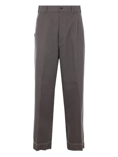 MAISON MARGIELA WOOL CUFFED TROUSERS