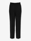 Maison Margiela Herringbone Wool Pleated Trousers Woman Black In Black