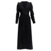 Maison Margiela Wool Felt Longline Cigarette Coat In Black