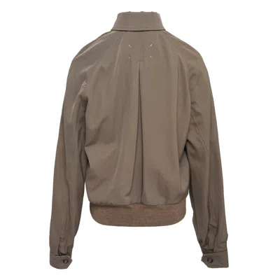 Maison Margiela Wool Gabardine Sports Jacket In Brown