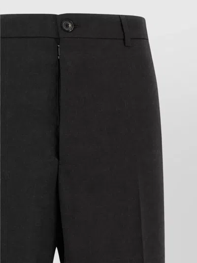 Maison Margiela Wool High-rise Straight-leg Suit Trousers In Black