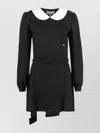 Maison Margiela Peter Pan-collar Wool Minidress In Black
