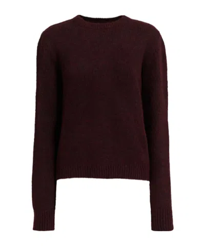 Maison Margiela Wool Knit Crewneck Sweater In Brown