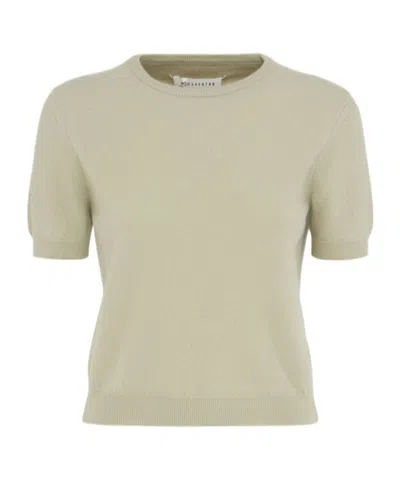 Maison Margiela Wool Knit Top In Green