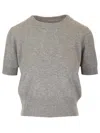 Maison Margiela Women's Short Sleeve Sweater In Grey