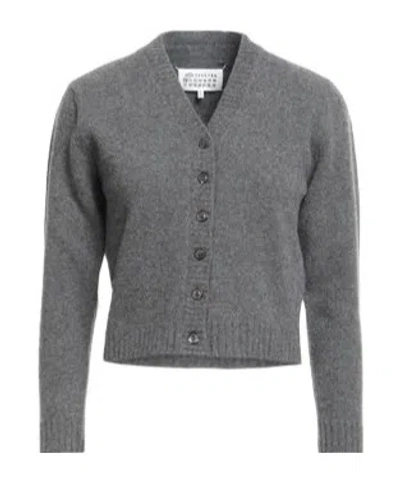Maison Margiela Wool Long-sleeved Shirt In Gray