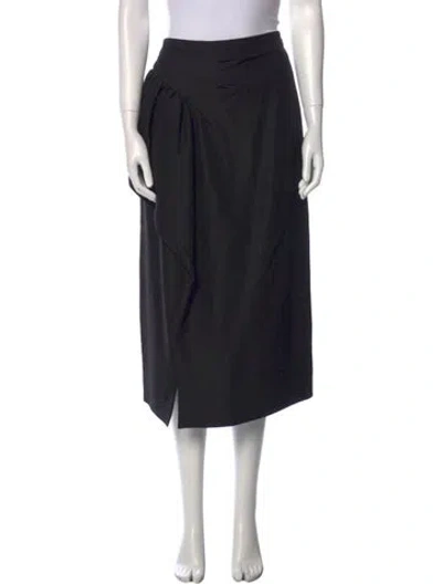 Pre-owned Maison Margiela Wool Midi Length Skirt In Black