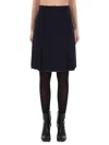 Maison Margiela Wool Midi Skirt In Blue