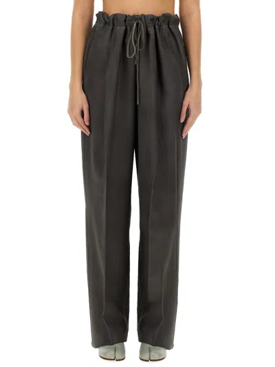 Maison Margiela Wool Mohair Trousers In Black