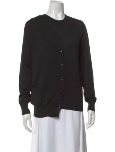 Pre-owned Maison Margiela Wool Open Front Sweater In Black