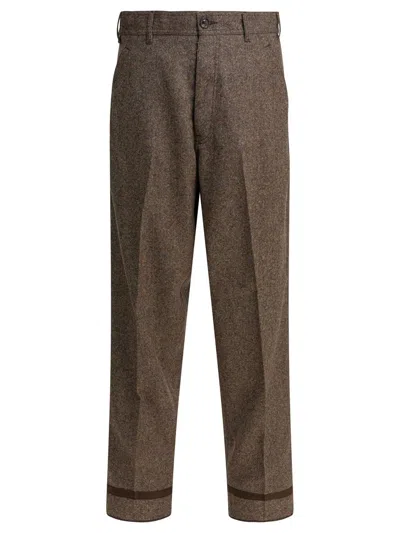 Maison Margiela Straight Leg Pants In Brown
