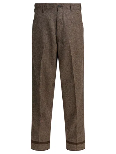 Maison Margiela Wool Pants In Brown
