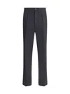 Maison Margiela Wool Pleated Pants In Blue