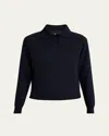 Maison Margiela Wool Polo Shirt In Navyblue