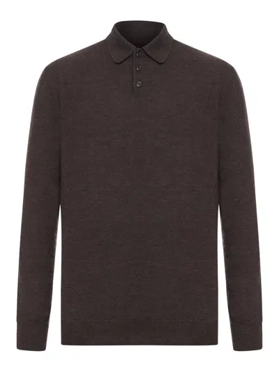 Maison Margiela Wool Polo With Elbow Patches In Green