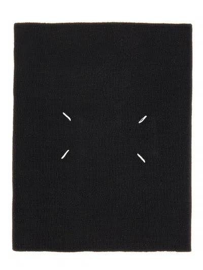 Maison Margiela Scarf With Logo In Black