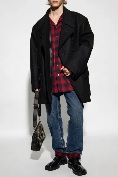 Maison Margiela Wool Shirt In Black