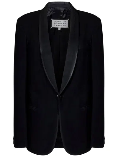 MAISON MARGIELA MAISON MARGIELA WOOL SINGLE-BREASTED BLAZER JACKET