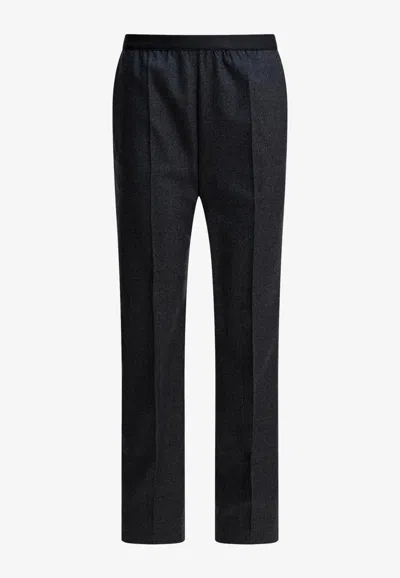 Maison Margiela Wool Straight-leg Tailored Pants In Black