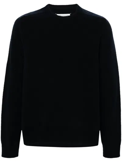 Maison Margiela Crew-neck Wool Jumper In Blue