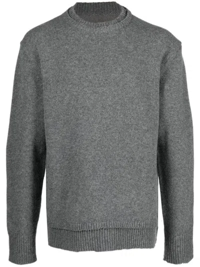 Maison Margiela Grey Elbow Patch Sweater