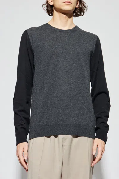 Maison Margiela Wool Sweater With A Crew Neck In Gray