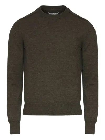 MAISON MARGIELA MAISON MARGIELA WOOL SWEATER WITH ELBOW PATCHES CLOTHING