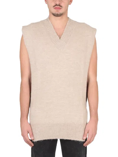 Maison Margiela Wool Tabard In Beige