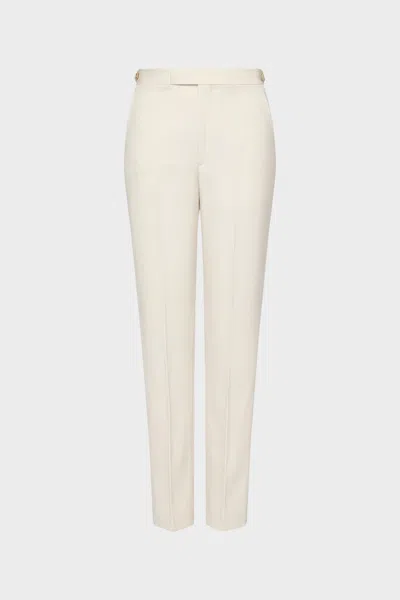 Maison Margiela Wool Tailored Trousers Woman Ecru