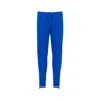 Maison Margiela Wool Track Pant Man Bright Blue And Off White In Blue