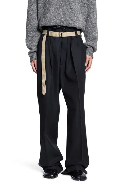 Maison Margiela Wool Trousers In Black