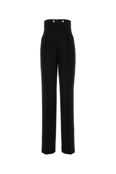 Maison Margiela Wool Trousers In Black