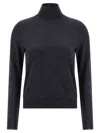 Maison Margiela Wool Turtleneck Sweater Sweaters And Cardigans Blue In Blue