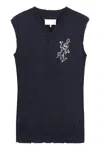 Maison Margiela Wool Vest In Blue