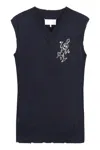 Maison Margiela Wool Vest In Blue