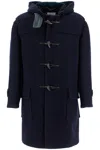Maison Margiela Men's Coat With Frogs And Hood In Blue