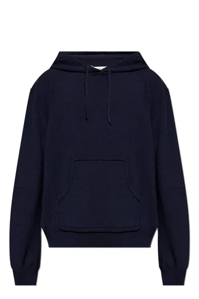 Maison Margiela Woolen Sweatshirt In 511 Navy