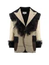 Maison Margiela Deconstructed-design Single-breasted Blazer In Multi