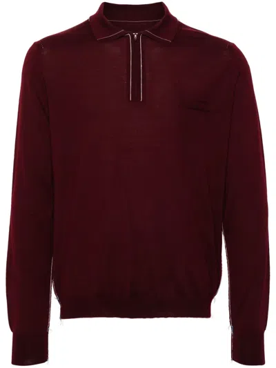 Maison Margiela Work-in-progress Polo Shirt In Red