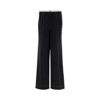 Pre-owned Maison Margiela Work In Progress Trousers With Contrast Stitching 'black' | Men's Size 50