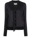 Maison Margiela V-neck Button-fastening Cardigan In Black