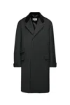 Maison Margiela Work-in-progress Wool Coat Man Charcoal In Black